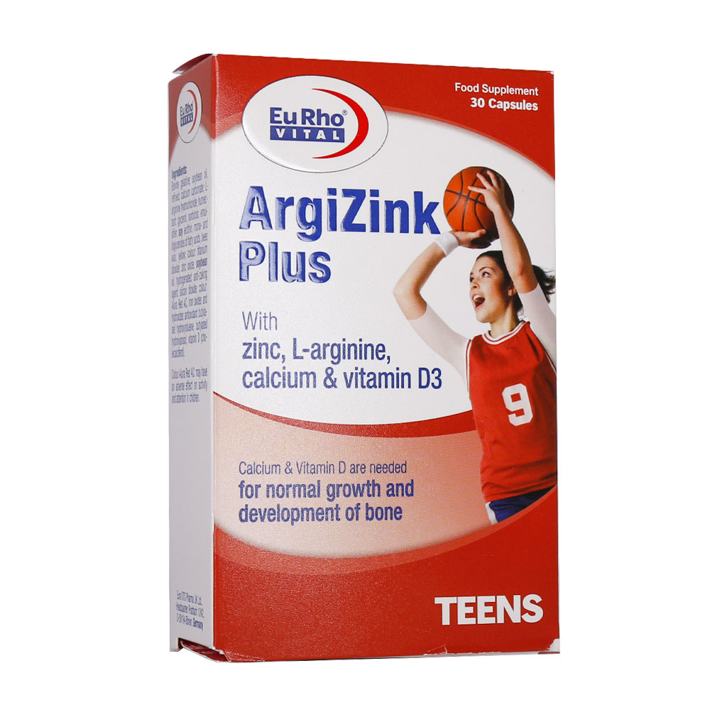 کپسول آرژی زینک پلاس یوروویتال ۳۰ عددی EURHO VITAL ARGIZINK PLUS